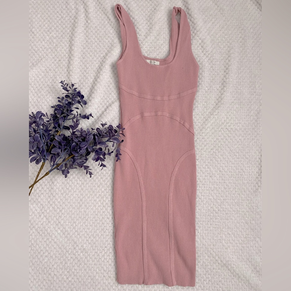 Nude Pink Fitted Dress